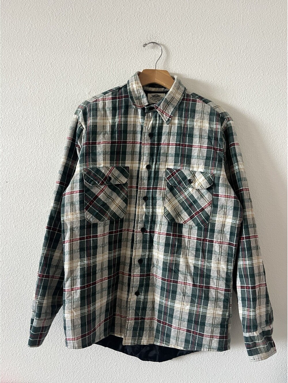 Vintage Fieldmaster Made in USA Plaid Flannel Shirt Jacket L